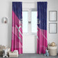 Barbados Cricket Royals Window Curtain Trident Symbol-Sporty Style - African Pride