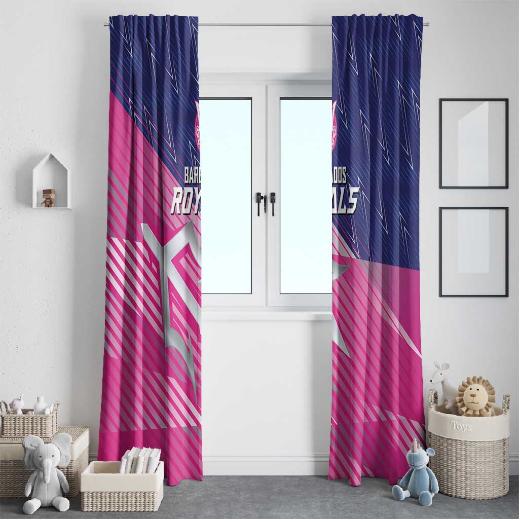 Barbados Cricket Royals Window Curtain Trident Symbol-Sporty Style - African Pride