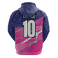 Custom Barbados Cricket Royals Zip Hoodie Trident Symbol-Sporty Style - African Pride