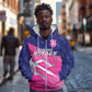 Custom Barbados Cricket Royals Zip Hoodie Trident Symbol-Sporty Style - African Pride
