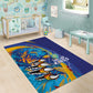 Saint Lucia Cricket Kings Area Rug Caribbean-Roar of Power Lions - African Pride