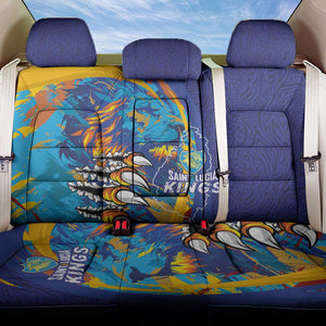 Saint Lucia Cricket Kings Back Car Seat Cover Caribbean-Roar of Power Lions - African Pride