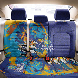 Saint Lucia Cricket Kings Back Car Seat Cover Caribbean-Roar of Power Lions - African Pride