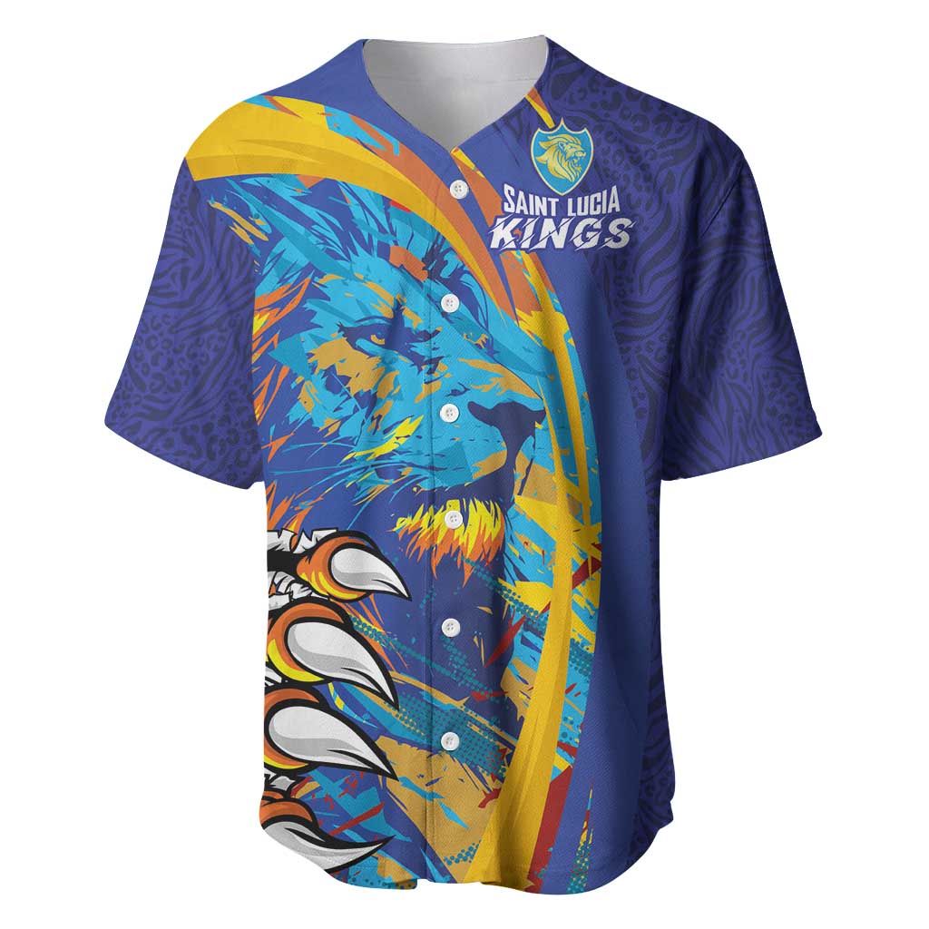 Custom Saint Lucia Cricket Kings Baseball Jersey Caribbean-Roar of Power Lions - African Pride