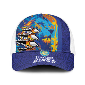 Saint Lucia Cricket Kings Baseball Net Cap Caribbean-Roar of Power Lions - African Pride