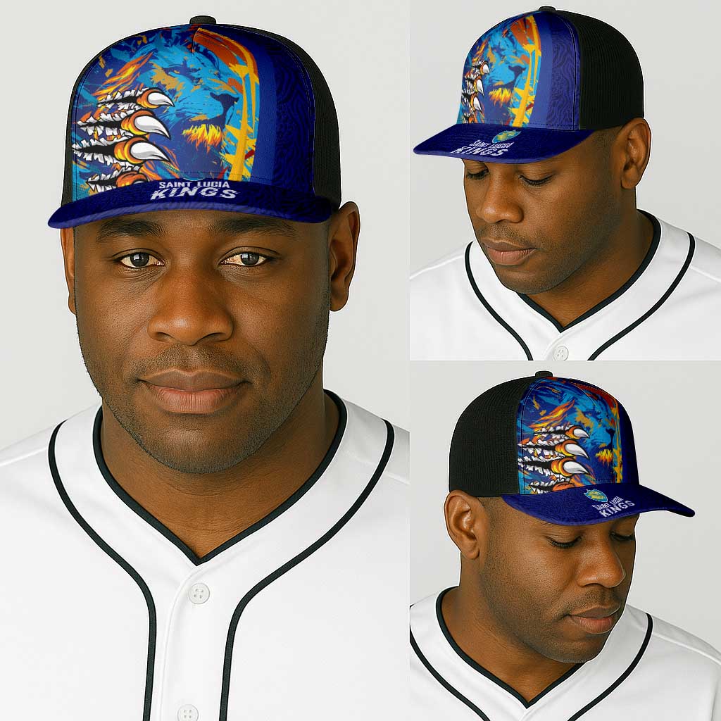 Saint Lucia Cricket Kings Baseball Net Cap Caribbean-Roar of Power Lions - African Pride