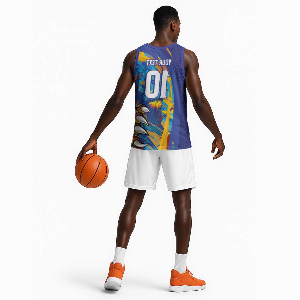 Custom Saint Lucia Cricket Kings Basketball Jersey Caribbean-Roar of Power Lions - African Pride