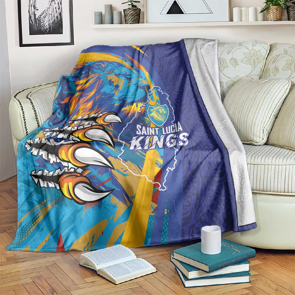 Saint Lucia Cricket Kings Blanket Caribbean-Roar of Power Lions - African Pride