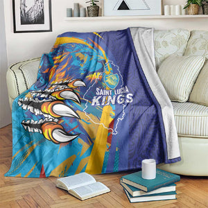 Saint Lucia Cricket Kings Blanket Caribbean-Roar of Power Lions - African Pride