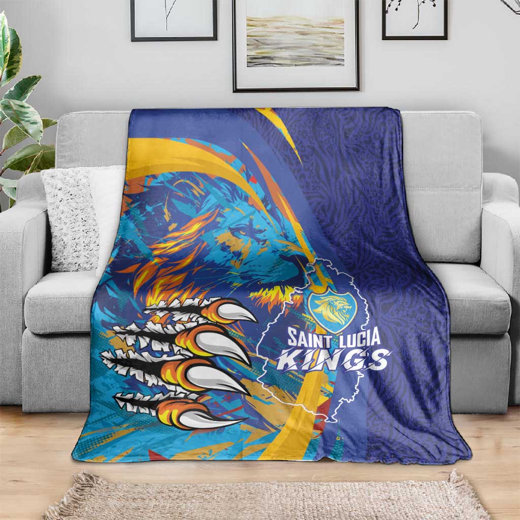Saint Lucia Cricket Kings Blanket Caribbean-Roar of Power Lions - African Pride