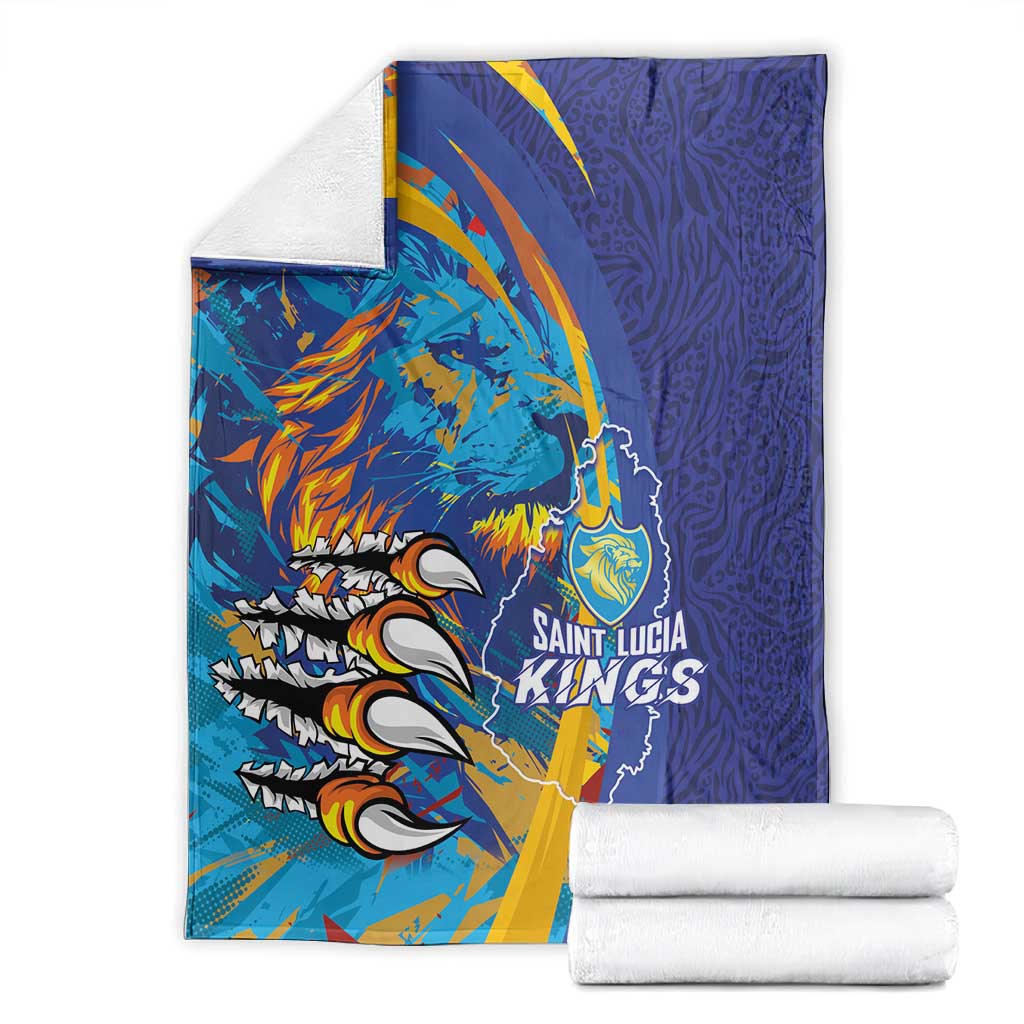 Saint Lucia Cricket Kings Blanket Caribbean-Roar of Power Lions - African Pride