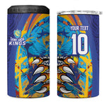 Custom Saint Lucia Cricket Kings 4 in 1 Can Cooler Tumbler Caribbean-Roar of Power Lions - African Pride