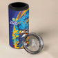 Custom Saint Lucia Cricket Kings 4 in 1 Can Cooler Tumbler Caribbean-Roar of Power Lions - African Pride