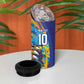 Custom Saint Lucia Cricket Kings 4 in 1 Can Cooler Tumbler Caribbean-Roar of Power Lions - African Pride