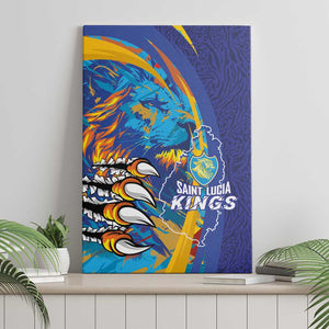 Saint Lucia Cricket Kings Canvas Wall Art Caribbean-Roar of Power Lions - African Pride