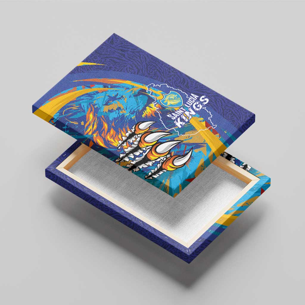 Saint Lucia Cricket Kings Canvas Wall Art Caribbean-Roar of Power Lions - African Pride