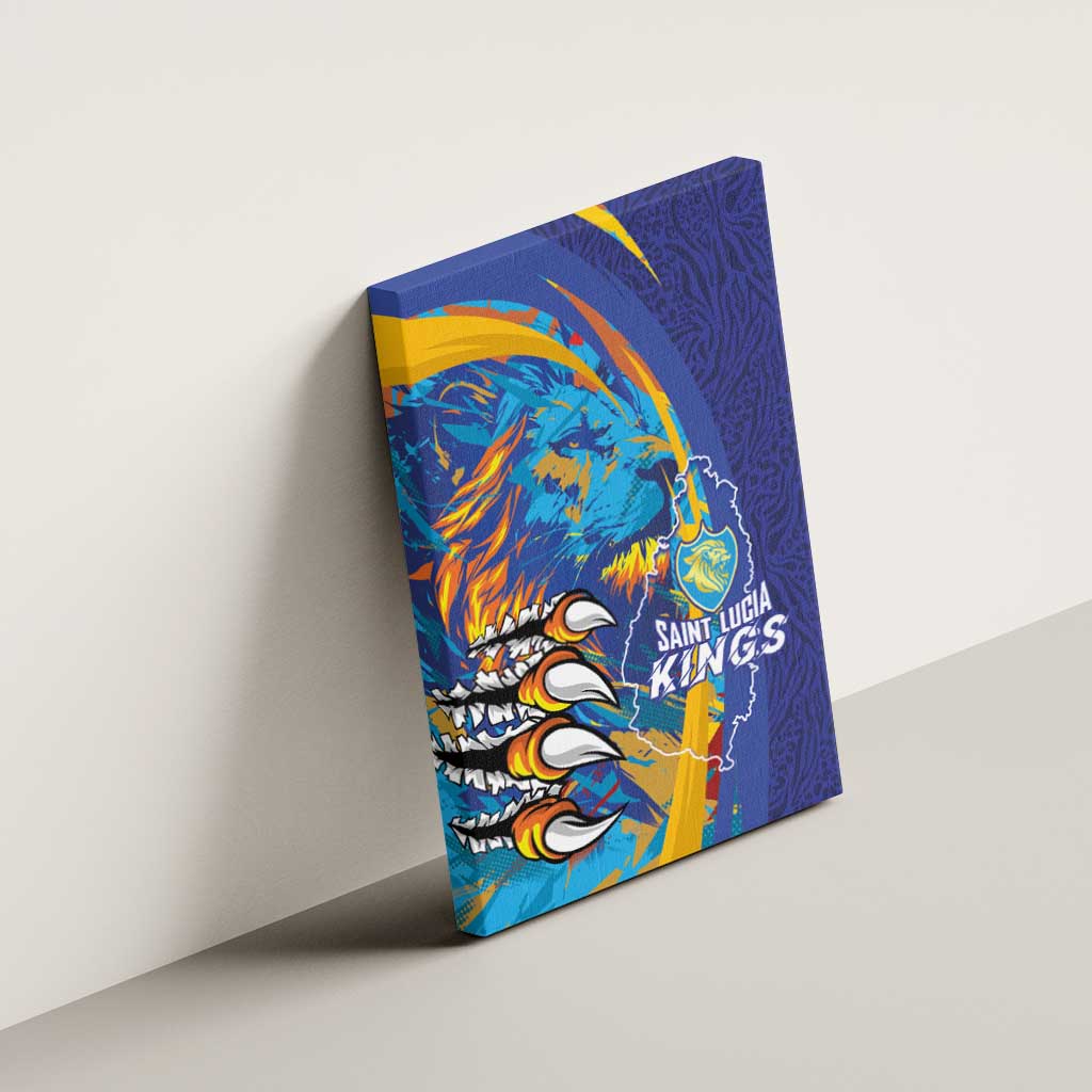 Saint Lucia Cricket Kings Canvas Wall Art Caribbean-Roar of Power Lions - African Pride