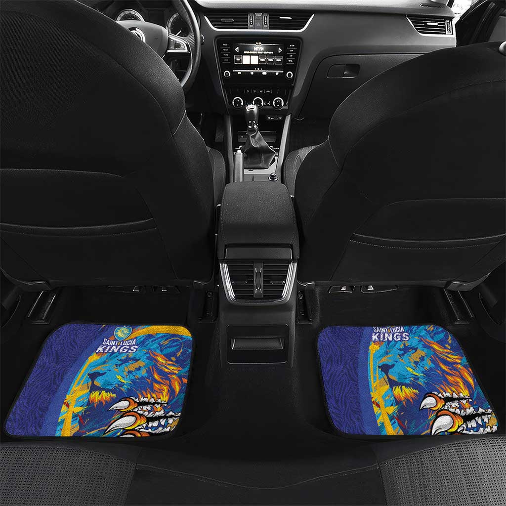 Saint Lucia Cricket Kings Car Mats Caribbean-Roar of Power Lions - African Pride
