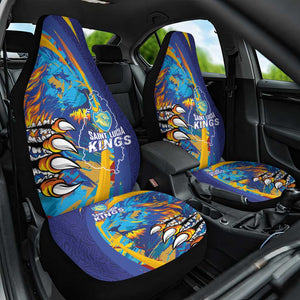 Saint Lucia Cricket Kings Car Seat Cover Caribbean-Roar of Power Lions - African Pride