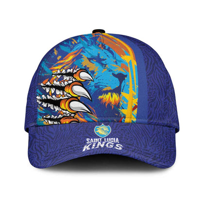 Saint Lucia Cricket Kings Classic Cap Caribbean-Roar of Power Lions - African Pride