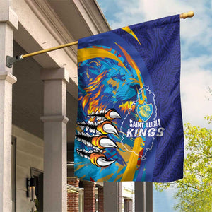 Saint Lucia Cricket Kings Garden Flag Caribbean-Roar of Power Lions - African Pride