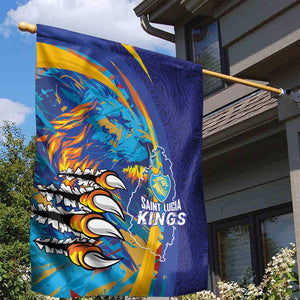 Saint Lucia Cricket Kings Garden Flag Caribbean-Roar of Power Lions - African Pride