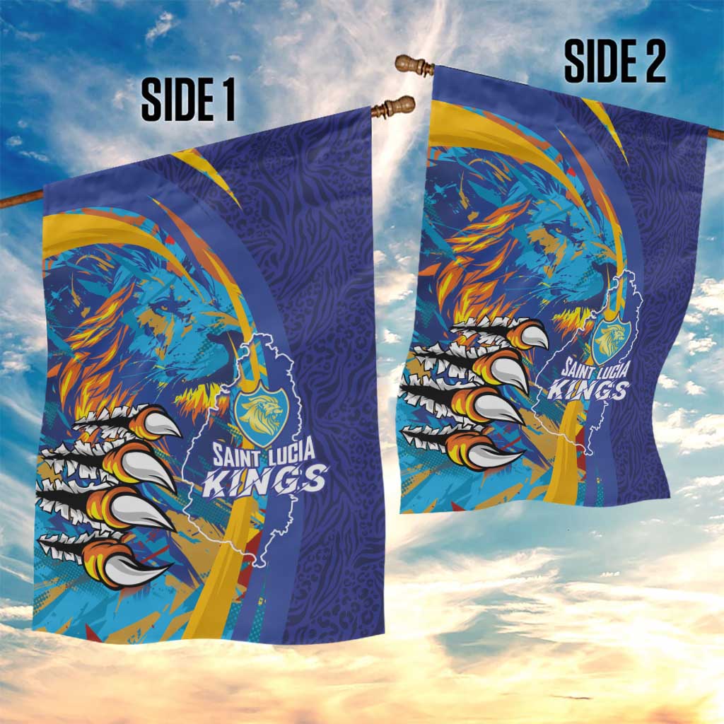 Saint Lucia Cricket Kings Garden Flag Caribbean-Roar of Power Lions - African Pride