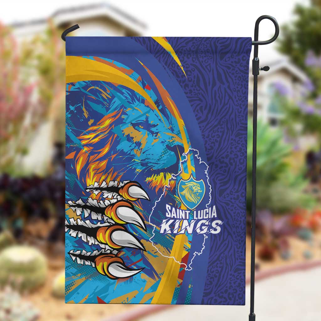 Saint Lucia Cricket Kings Garden Flag Caribbean-Roar of Power Lions - African Pride