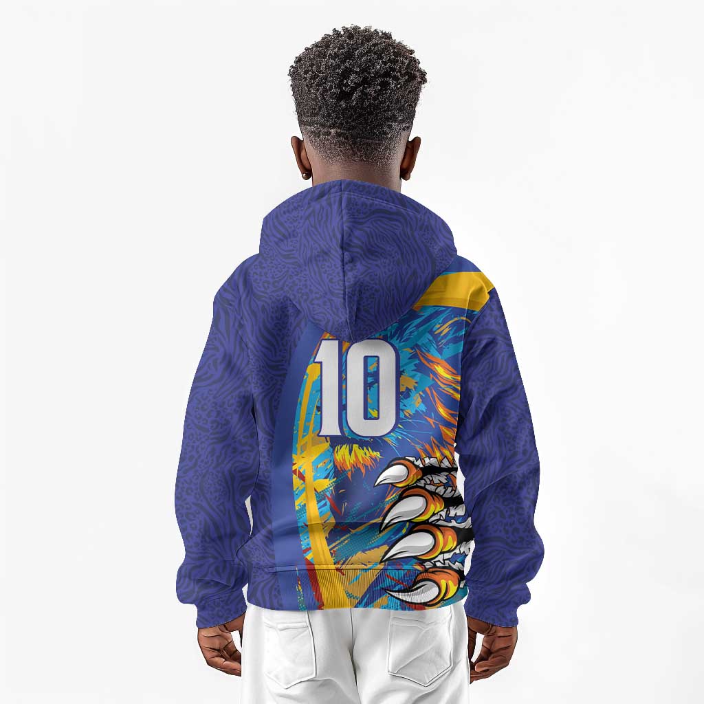 Custom Saint Lucia Cricket Kings Kid Hoodie Caribbean-Roar of Power Lions - African Pride