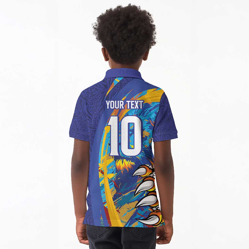 Custom Saint Lucia Cricket Kings Kid Polo Shirt Caribbean-Roar of Power Lions - African Pride