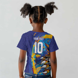 Custom Saint Lucia Cricket Kings Kid T shirt Caribbean-Roar of Power Lions - African Pride