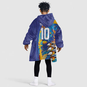 Custom Saint Lucia Cricket Kings Kid Wearable Blanket Hoodie Caribbean-Roar of Power Lions - African Pride