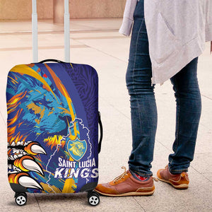 Saint Lucia Cricket Kings Luggage Cover Caribbean-Roar of Power Lions - African Pride