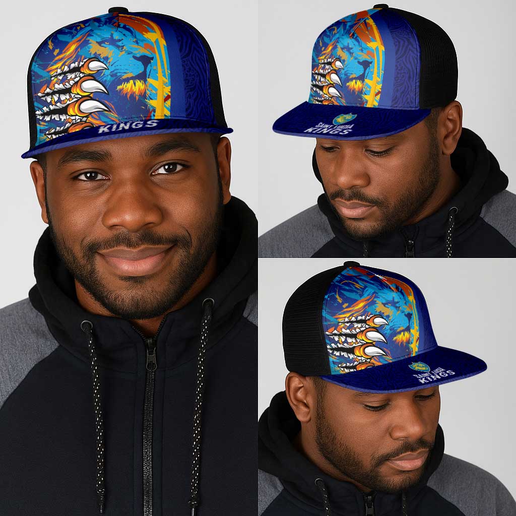 Saint Lucia Cricket Kings Mesh Trucker Cap Caribbean-Roar of Power Lions - African Pride