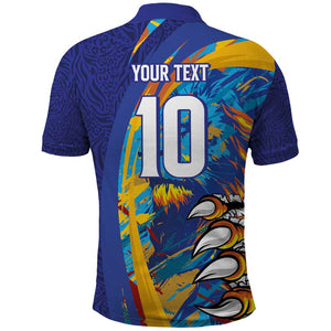 Custom Saint Lucia Cricket Kings Polo Shirt Caribbean-Roar of Power Lions - African Pride