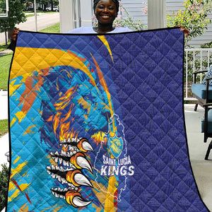 Saint Lucia Cricket Kings Quilt Caribbean-Roar of Power Lions - African Pride