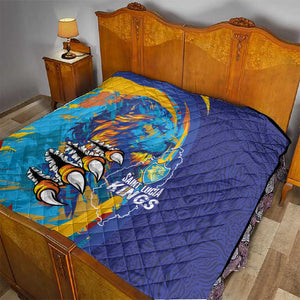 Saint Lucia Cricket Kings Quilt Caribbean-Roar of Power Lions - African Pride