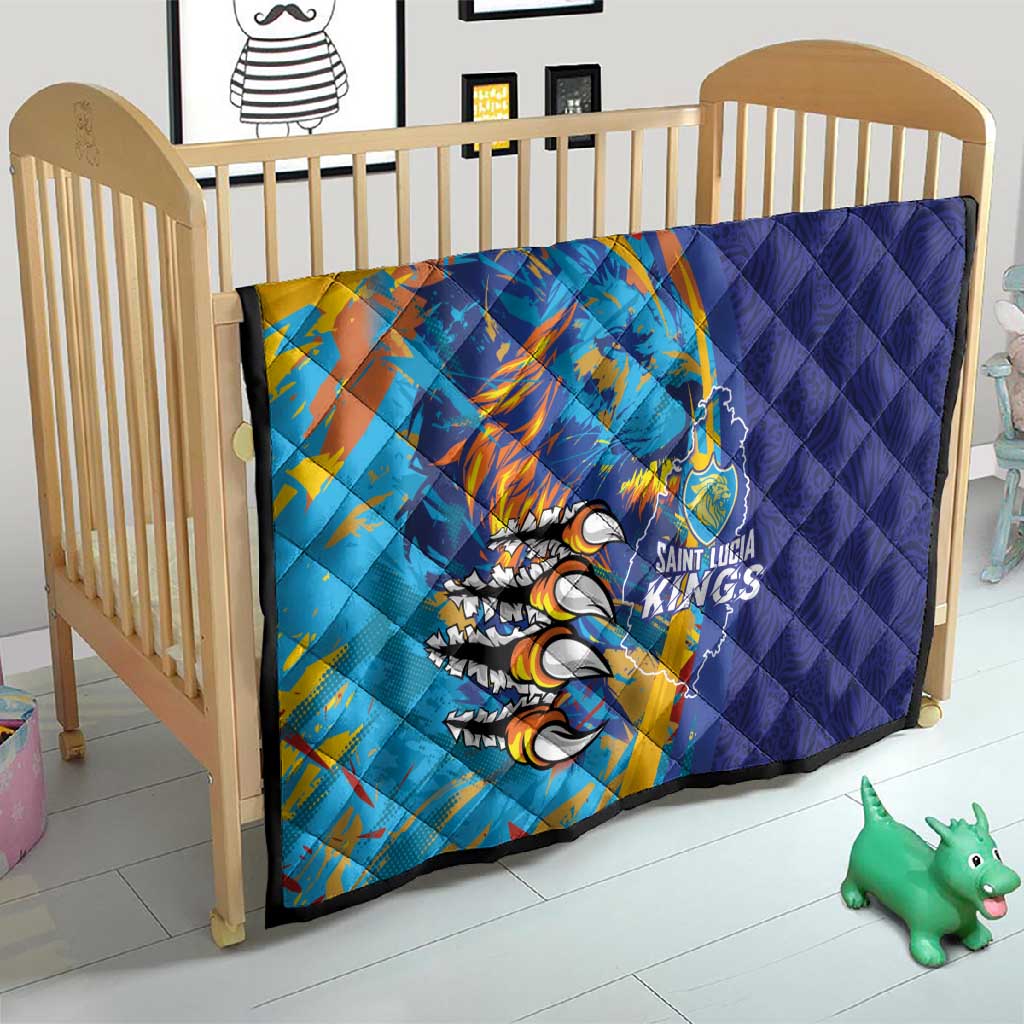 Saint Lucia Cricket Kings Quilt Caribbean-Roar of Power Lions - African Pride