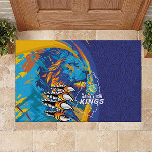 Saint Lucia Cricket Kings Rubber Doormat Caribbean-Roar of Power Lions - African Pride
