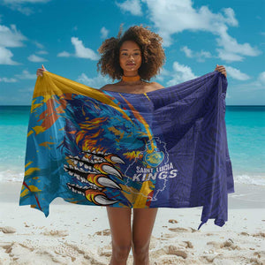 Saint Lucia Cricket Kings Sarong Caribbean-Roar of Power Lions - African Pride