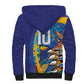 Custom Saint Lucia Cricket Kings Sherpa Hoodie Caribbean-Roar of Power Lions - African Pride
