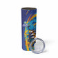 Custom Saint Lucia Cricket Kings Skinny Tumbler Caribbean-Roar of Power Lions - African Pride