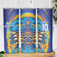 Custom Saint Lucia Cricket Kings Skinny Tumbler Caribbean-Roar of Power Lions - African Pride