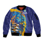 Custom Saint Lucia Cricket Kings Sleeve Zip Bomber Jacket Caribbean-Roar of Power Lions - African Pride
