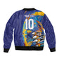 Custom Saint Lucia Cricket Kings Sleeve Zip Bomber Jacket Caribbean-Roar of Power Lions - African Pride