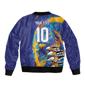 Custom Saint Lucia Cricket Kings Sleeve Zip Bomber Jacket Caribbean-Roar of Power Lions - African Pride