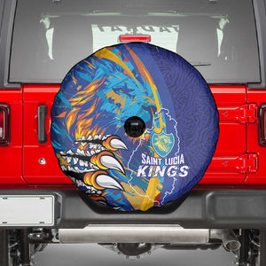 Saint Lucia Cricket Kings Spare Tire Cover Caribbean-Roar of Power Lions - African Pride