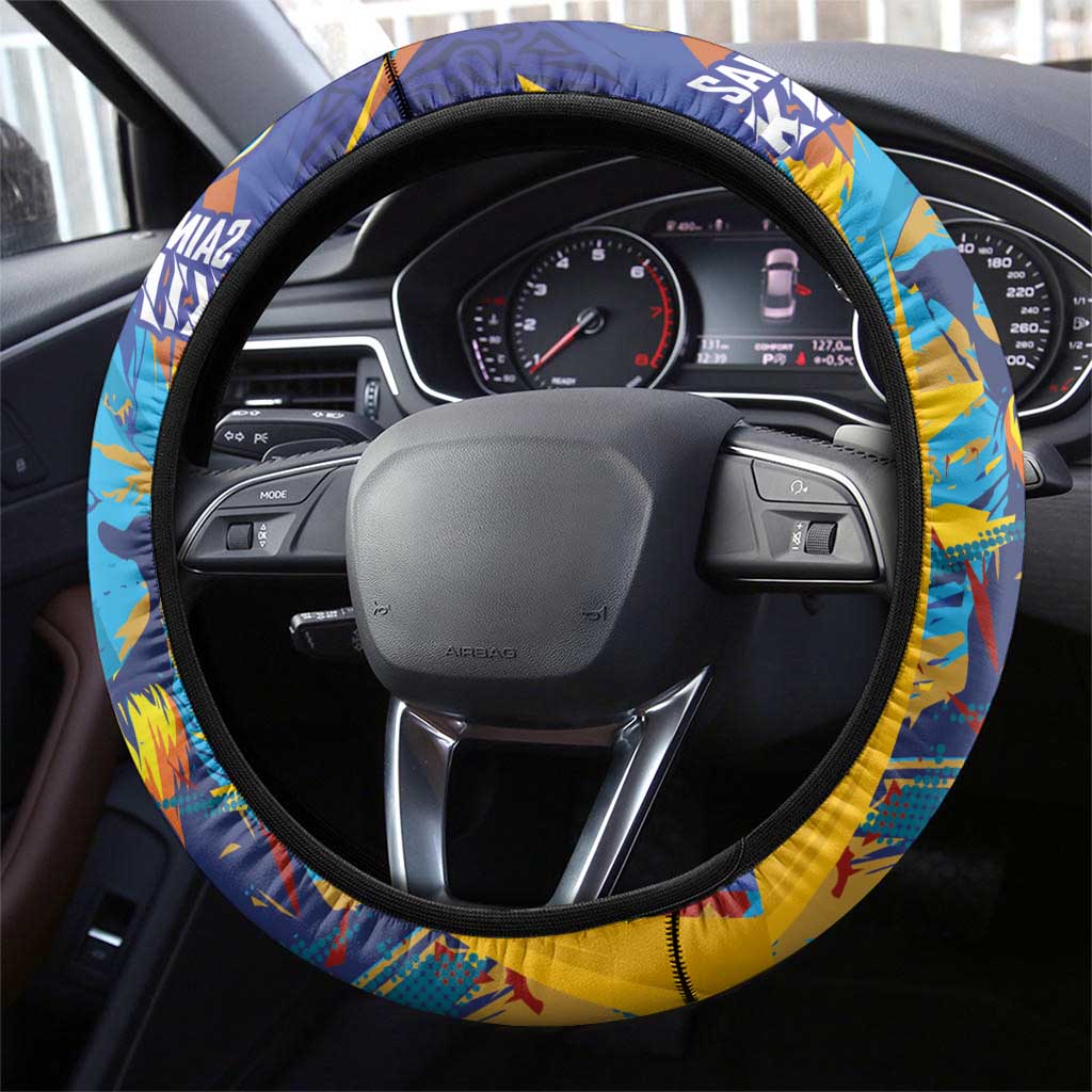 Saint Lucia Cricket Kings Steering Wheel Cover Caribbean-Roar of Power Lions - African Pride