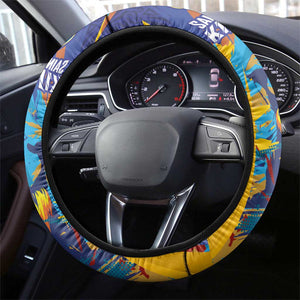 Saint Lucia Cricket Kings Steering Wheel Cover Caribbean-Roar of Power Lions - African Pride