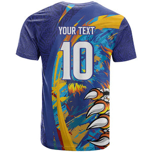 Custom Saint Lucia Cricket Kings T shirt Caribbean-Roar of Power Lions - African Pride